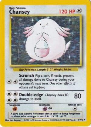 Chansey - 3/102 - 4th Print (Holo)