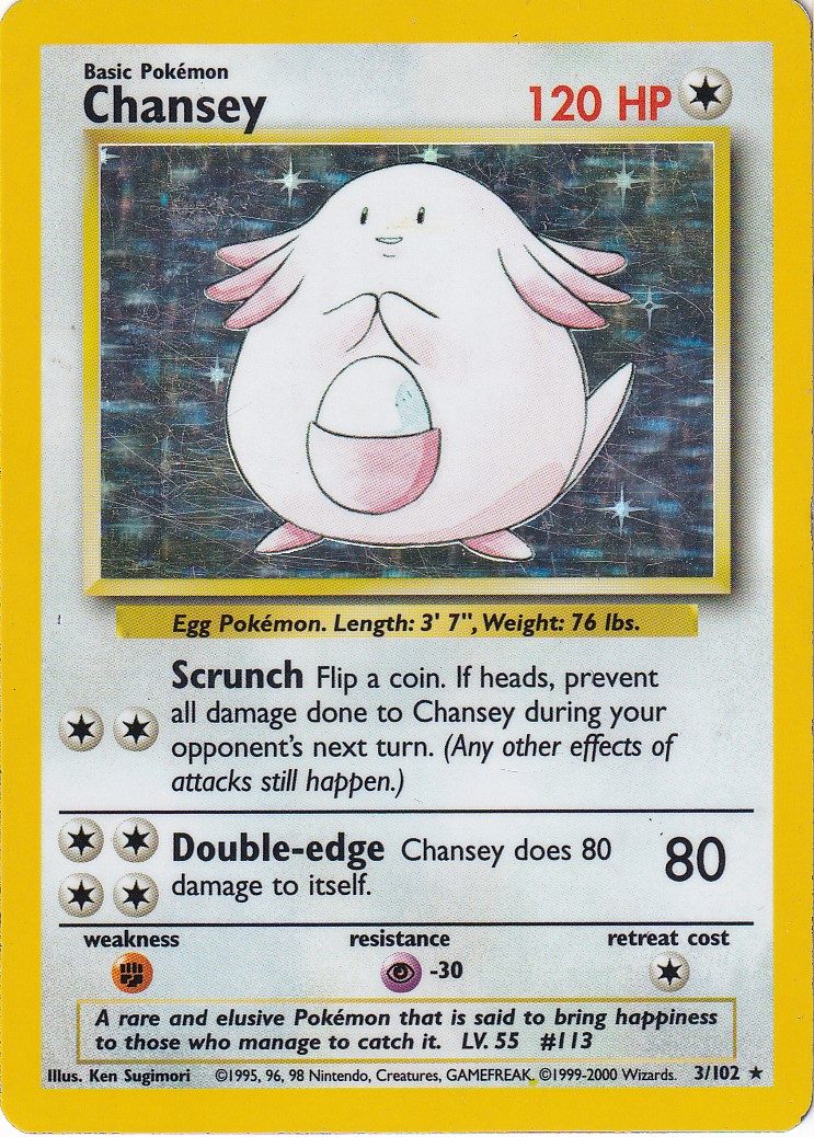 Chansey - 3/102 - 4th Print (Holo)