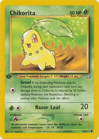 Chikorita - 54/111 - 1st Edition