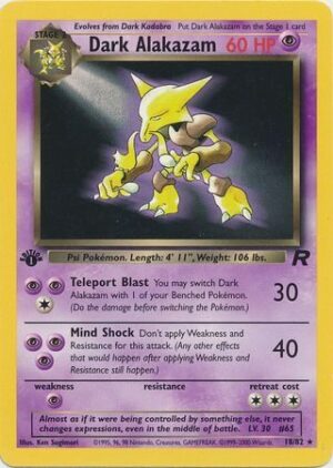 Dark Alakazam - 18/82 - 1st Edition