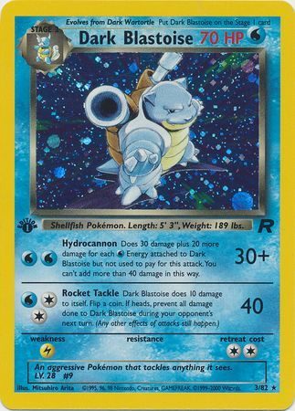 Dark Blastoise - 3/82 - 1st Edition (Holo)