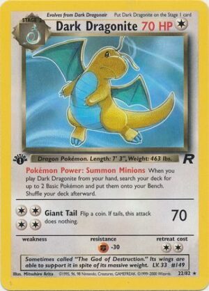 Dark Dragonite - 22/82 - 1st Edition