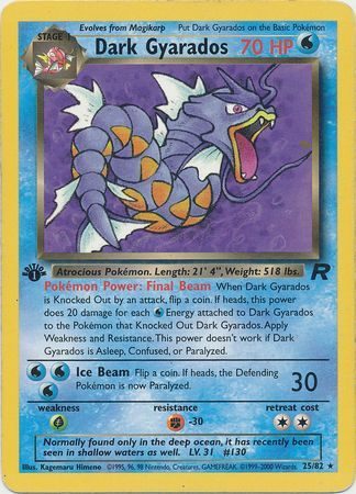 Dark Gyarados - 25/82 - 1st Edition