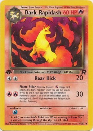 Dark Rapidash - 44/82 - 1st Edition