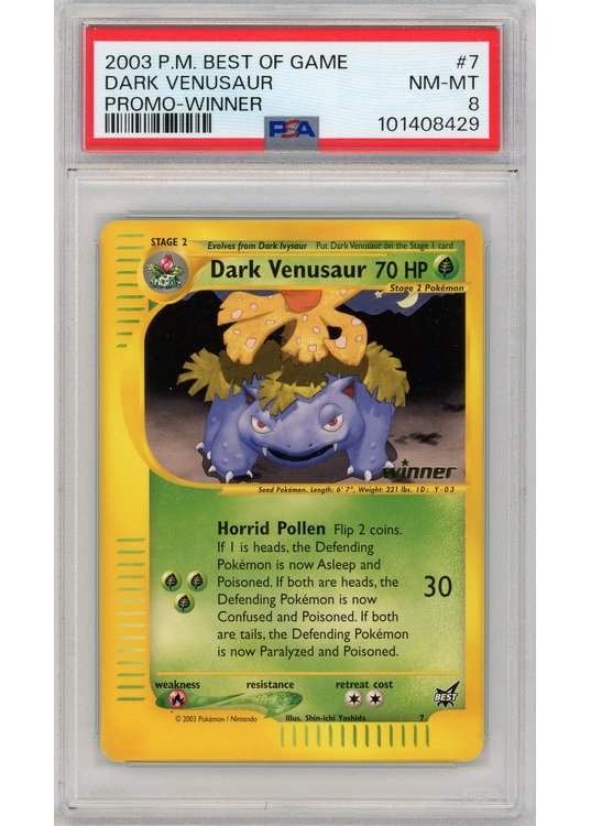 Dark Venusaur (Winner) 7 PSA 8
