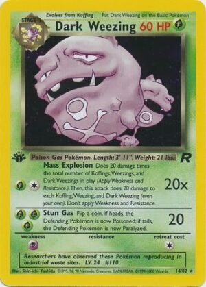 Dark Weezing - 14/82 - 1st Edition (Holo)