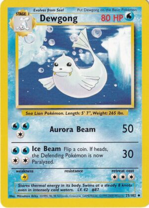 Dewgong - 25/102 - 4th Print