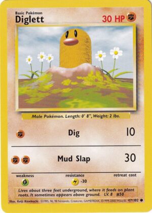Diglett - 47/102 - 4th Print
