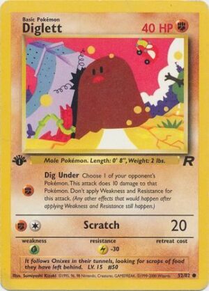 Diglett - 52/82 - 1st Edition
