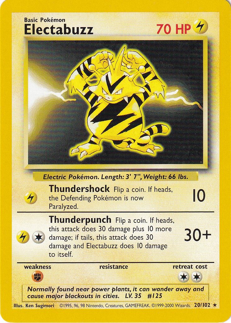 Electabuzz - 20/102 - 4th Print