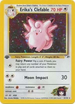 Erika's Clefable - 3/132 - 1st Edition (Holo)