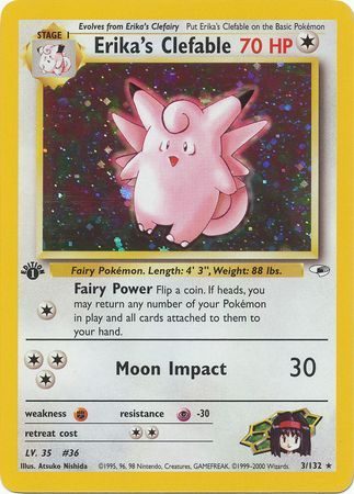 Erika's Clefable - 3/132 - 1st Edition (Holo)
