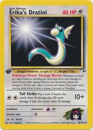 Erika's Dratini - 42/132 - 1st Edition