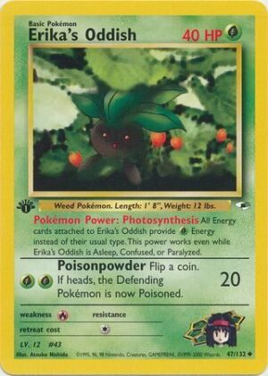 Erika's Oddish - 47/132 - 1st Edition