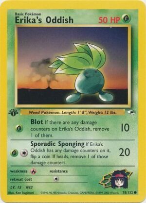 Erika's Oddish - 78/132 - 1st Edition