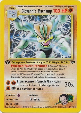 Giovanni's Machamp - 6/132 - 1st Edition (Holo)