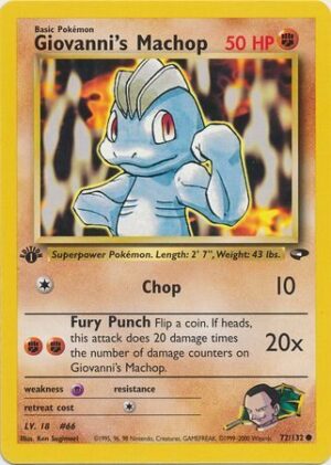 Giovanni's Machop - 72/132 - 1st Edition