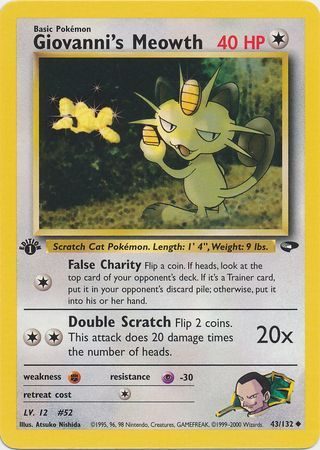 Giovanni's Meowth - 43/132 - 1st Edition