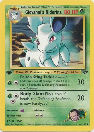 Giovanni's Nidorina - 44/132 - 1st Edition