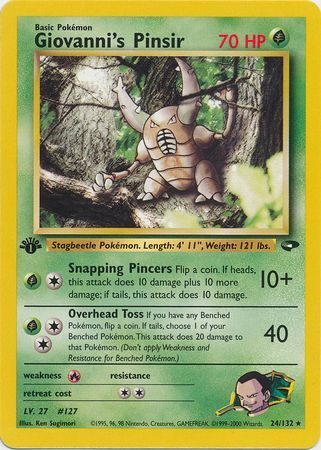 Giovanni's Pinsir - 24/132 - 1st Edition