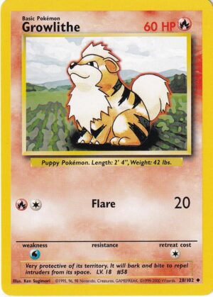 Growlithe - 28/102 - 4th Print