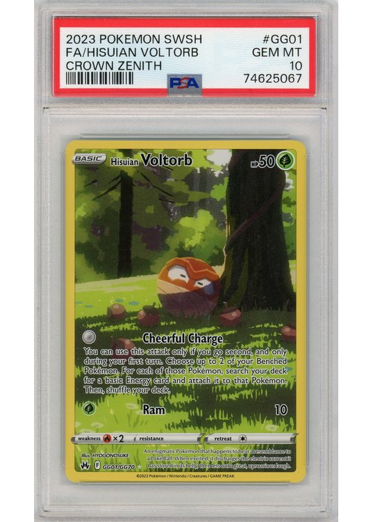 Hisuian Voltorb GG01/GG70 PSA 10