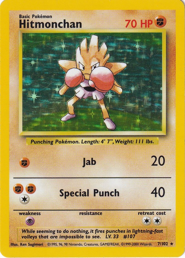 Hitmonchan - 7/102 - 4th Print (Holo)