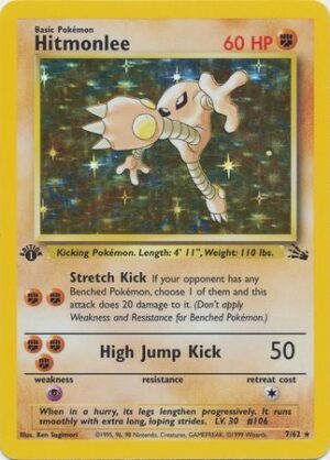 Hitmonlee - 7/62 - 1st Edition (Holo)