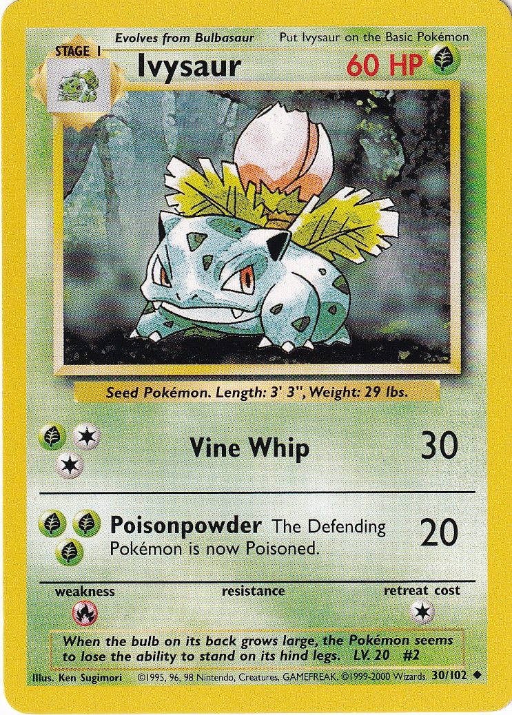 Ivysaur - 30/102 - 4th Print