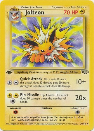 Jolteon - 20/64 - 1st Edition