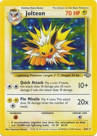 Jolteon - 4/64 (Holo) - Pokemon enkeltkort fra Jungle