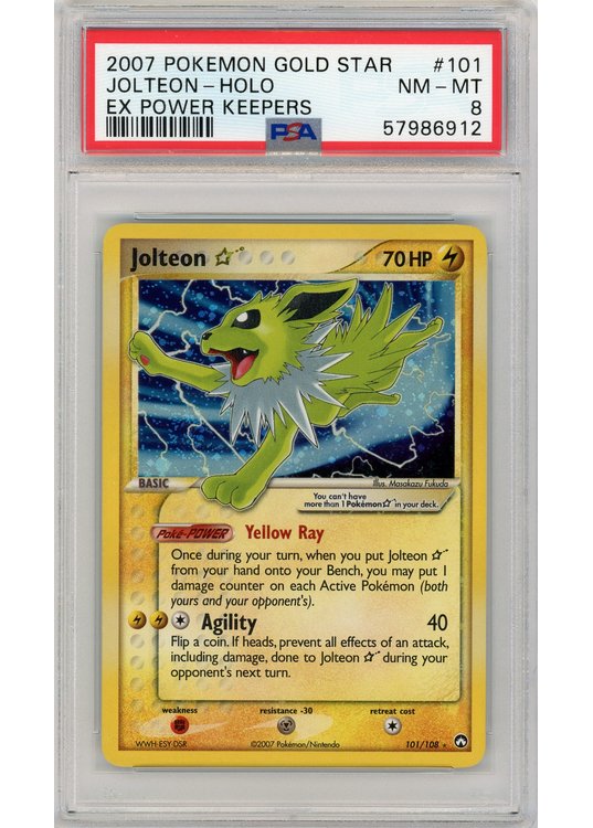 Jolteon * (Goldstar) 101/108 PSA 8