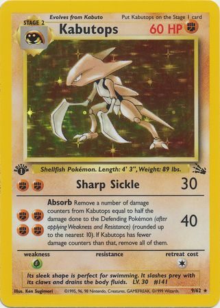 Kabutops - 9/62 - 1st Edition (Holo)