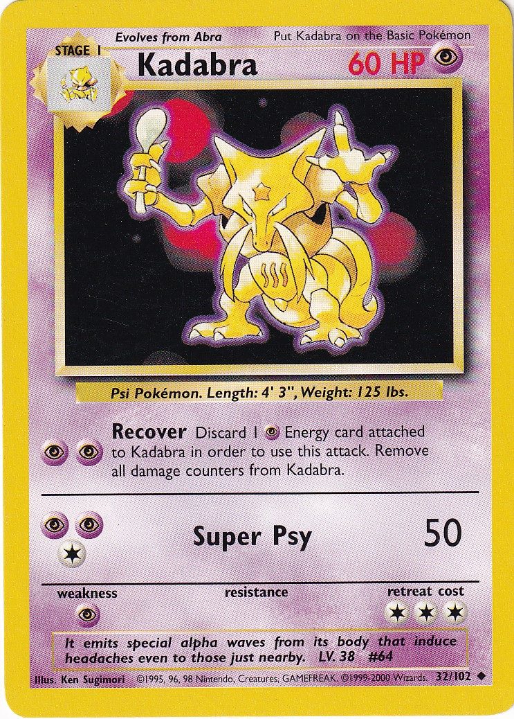 Kadabra - 32/102 - 4th Print