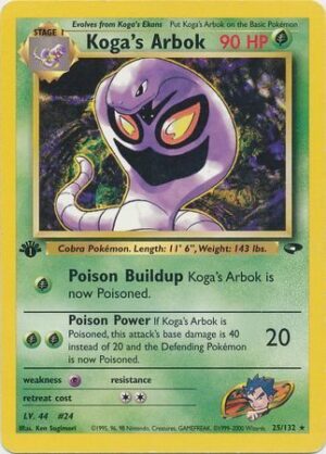 Koga's Arbok - 25/132 - 1st Edition
