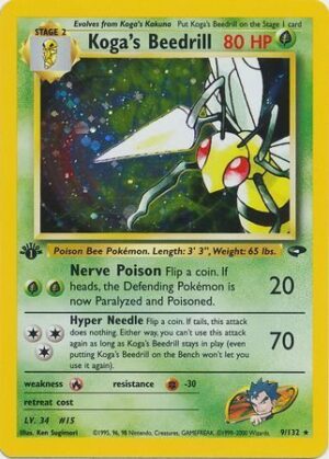 Koga's Beedrill - 9/132 - 1st Edition (Holo)