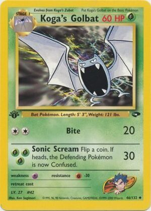 Koga's Golbat - 46/132 - 1st Edition