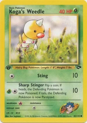 Koga's Weedle - 82/132 - 1st Edition
