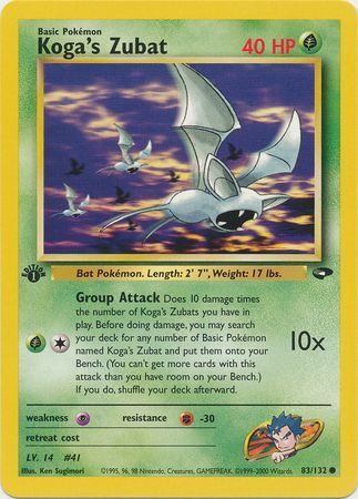 Koga's Zubat - 83/132 - 1st Edition