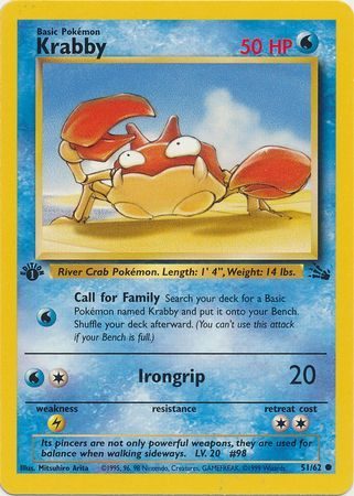 Krabby - 51/62 - 1st Edition