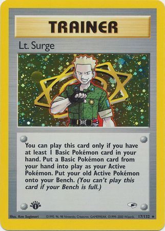 Lt. Surge - 17/132 - 1st Edition (Holo)