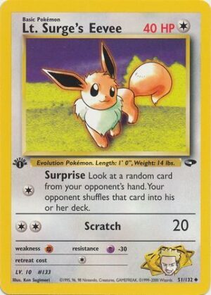 Lt. Surge's Eevee - 51/132 - 1st Edition