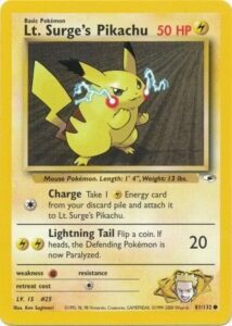 Lt. Surge's Pikachu - 81/132
