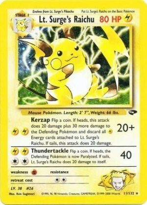 Lt. Surge's Raichu - 11/132 (Holo)