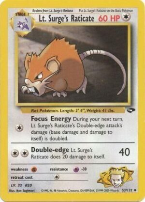 Lt. Surge's Raticate - 53/132