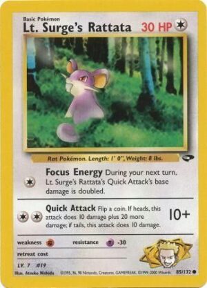 Lt. Surge's Rattata - 85/132