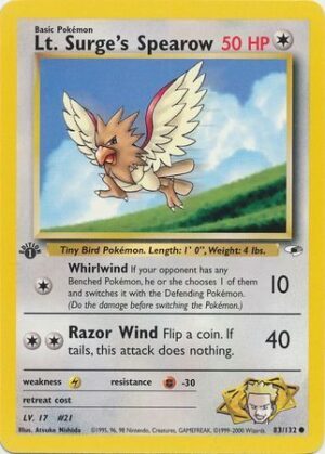 Lt. Surge's Spearow - 83/132 - 1st Edition