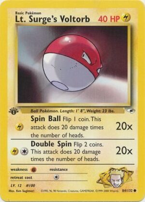 Lt. Surge's Voltorb - 84/132 - 1st Edition