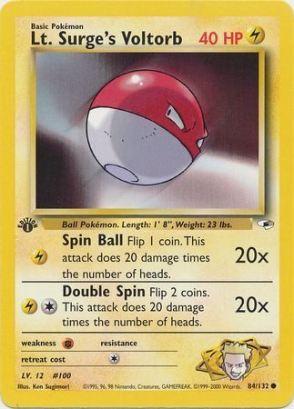 Lt. Surge's Voltorb - 84/132 - 1st Edition