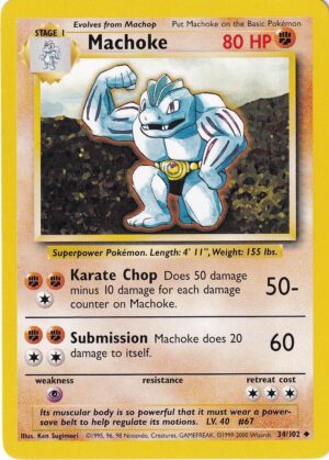 Machoke - 34/102 - 4th Print